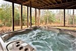 Hot tub to de-stress in